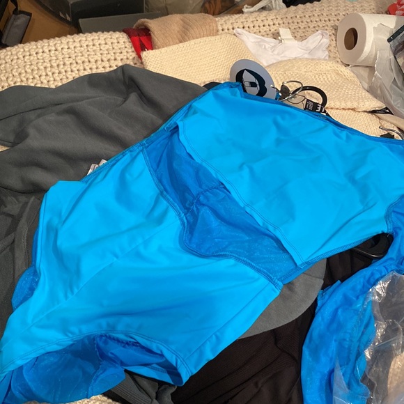 One Shoulder Leg Jumpsuit - Blue (Rave Festival) - Picture 6 of 7